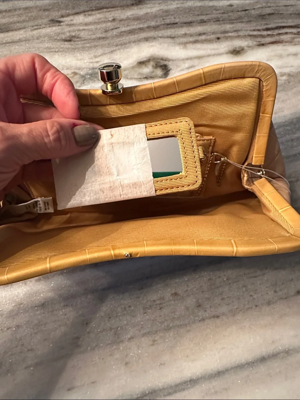 Banana Republic embossed leather